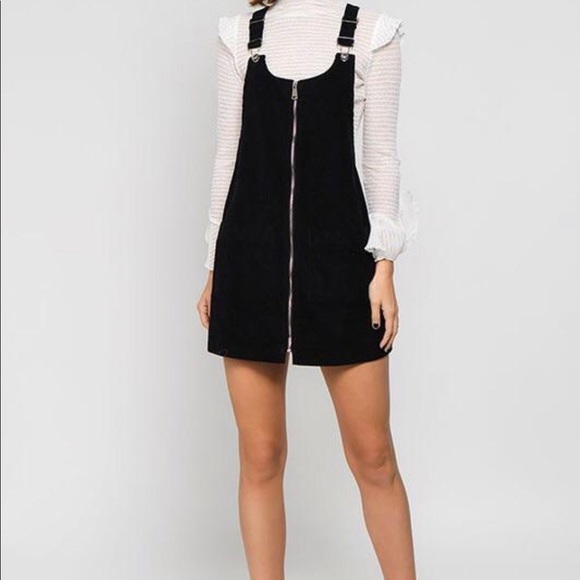 Corduroy Zip Front Dress - Picture 2 of 4